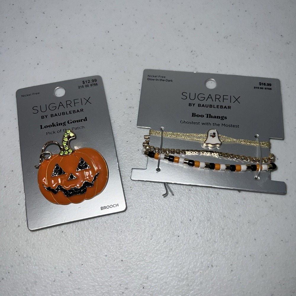 Sugarfix By Baublebar Halloween Pumpkin Pin & Boo Things Bracelets